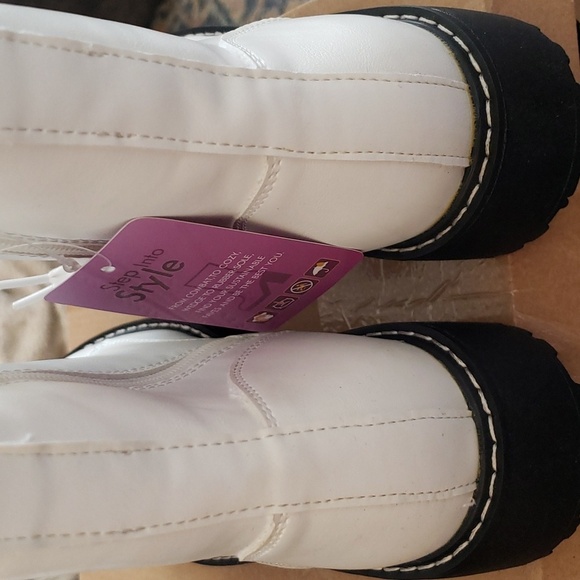 Hawkwell White Combat Side Zipper Lace up Ankle Booties Size 8.5 - Picture 6 of 10